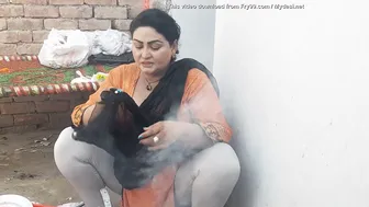 Village Aunty Caught On Camera During Her Morning House Routine