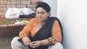 Village Aunty Caught On Camera During Her Morning House Routine