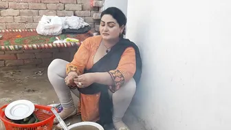Village Aunty Caught On Camera During Her Morning House Routine
