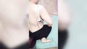 Curvy Indian Aunty Stripping Naked Showing Her Big Boobs Off