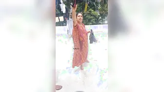 Neighbor Aunty Caught On Camera Showing Pussy And Ass Under Her