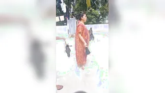 Neighbor Aunty Caught On Camera Showing Pussy And Ass Under Her