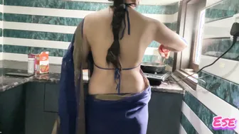 Aunty Relieving Me With Her Mouth And Hands In The Kitchen