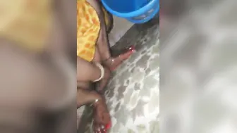 Recording My Aunty Cleaning Her Wet Pussy Right After We Fucked