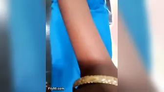 Indian Aunty Changing Saree Showing Her Body To The Camera Now