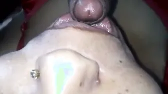 Desi Aunty On Her Knees Sucking Dick Like A Pro Till He Cums