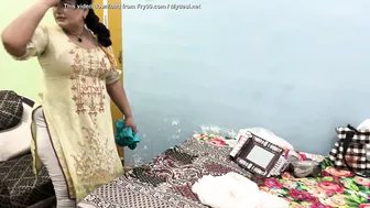 Village Horny Aunty Showing Off Her Curves While Doing Daily Chores