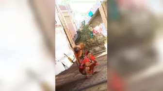 Village Aunties Caught Pissing Together Behind The Old Bus