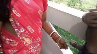 Balcony Aunty Seduced And Fucked Against The Wall By Stranger