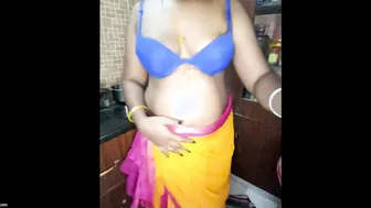 Tamil Aunty Massaging Her Puffy Nipples Talking Dirty In Blouse