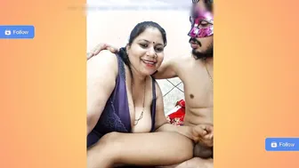 Desi Aunty Riding Her Man Rough After Everyone Left For Work