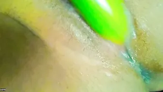 Spreading Oiled Slick Pussy Fucking Tight Desi Aunty Deeply