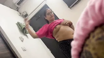 Desi Aunty Caught Dressing Through Bedroom Window Secretly