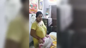 Naughty Aunty Teasing While Cleaning House In Tight Dress