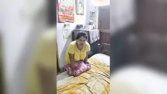 Naughty Aunty Teasing While Cleaning House In Tight Dress