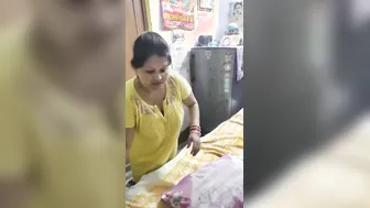 Naughty Aunty Teasing While Cleaning House In Tight Dress