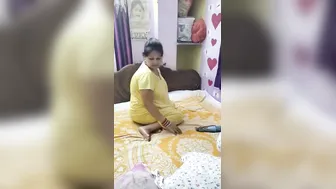 Naughty Aunty Teasing While Cleaning House In Tight Dress