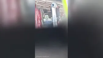 Naughty Aunty Scratching Her Itchy Pussy Outside In Nightie
