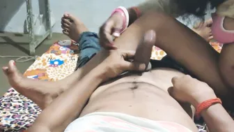 Busty Tamil Aunty Stroking My Thick Cock In Her Bedroom