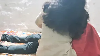 Busty Tamil Aunty Stroking My Thick Cock In Her Bedroom