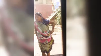 Desi Married Woman Caught Pissing Outdoors At Empty Bus Stand