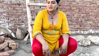 Village Housewife Aunty Working At Home In Tight Dress Vlog