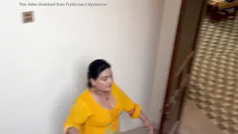 Village Housewife Aunty Working At Home In Tight Dress Vlog