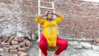 Village Housewife Aunty Working At Home In Tight Dress Vlog