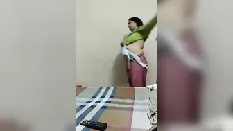 Mature Indian Aunty Caught Changing Clothes At Home Secretly