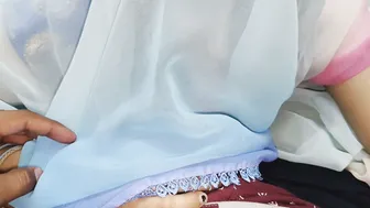 Neighbor Aunty Caught Playing Alone Getting Kissed By Young Guy