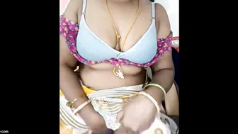 Tamil Married Woman Stripping Her Saree Talking Dirty Loud