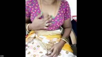 Tamil Married Woman Stripping Her Saree Talking Dirty Loud