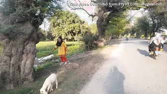 Village Aunty Showing Curves And Thick Body In Traditional Dress