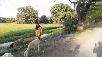 Village Aunty Showing Curves And Thick Body In Traditional Dress