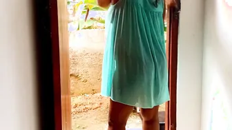 Curvy Desi Aunty Caught Bathing By Neighbor Secretly Filming Her