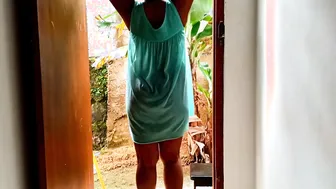 Curvy Desi Aunty Caught Bathing By Neighbor Secretly Filming Her