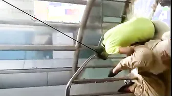 Desi Aunty Fingered Hard By Coworker In Mall Staircase Caught
