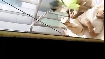 Desi Aunty Fingered Hard By Coworker In Mall Staircase Caught