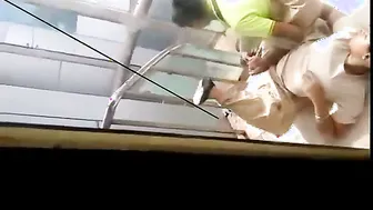 Desi Aunty Fingered Hard By Coworker In Mall Staircase Caught