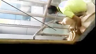 Desi Aunty Fingered Hard By Coworker In Mall Staircase Caught