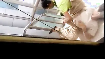 Desi Aunty Fingered Hard By Coworker In Mall Staircase Caught