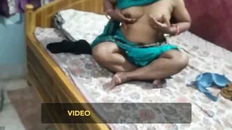 Aunty Riding Cock In Her Saree After Husband Left For Work