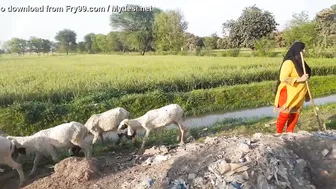 Village Aunty Showing Off Her Daily Routine Getting Naughty Alone