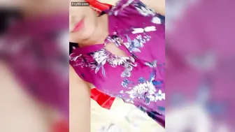 Busty Married Aunty Flashing Her Big Tits During Video Call Home