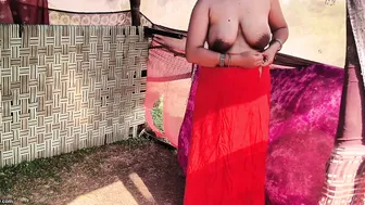 Village Aunty Getting Banged Outdoors By Her Lover Secretly
