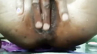 Village Aunty Fingering Her Wet Pussy Moaning His Name Softly