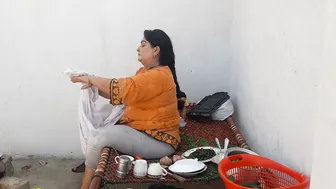 Desi Village Aunty Showing Her Daily Routine And Teasing Me