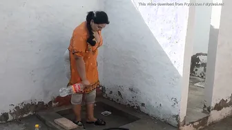 Desi Village Aunty Showing Her Daily Routine And Teasing Me