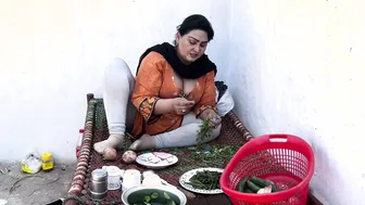 Village Aunty Cooking In Kitchen Gets Bent Over And Drilled