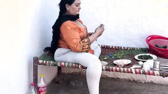 Village Aunty Cooking In Kitchen Gets Bent Over And Drilled